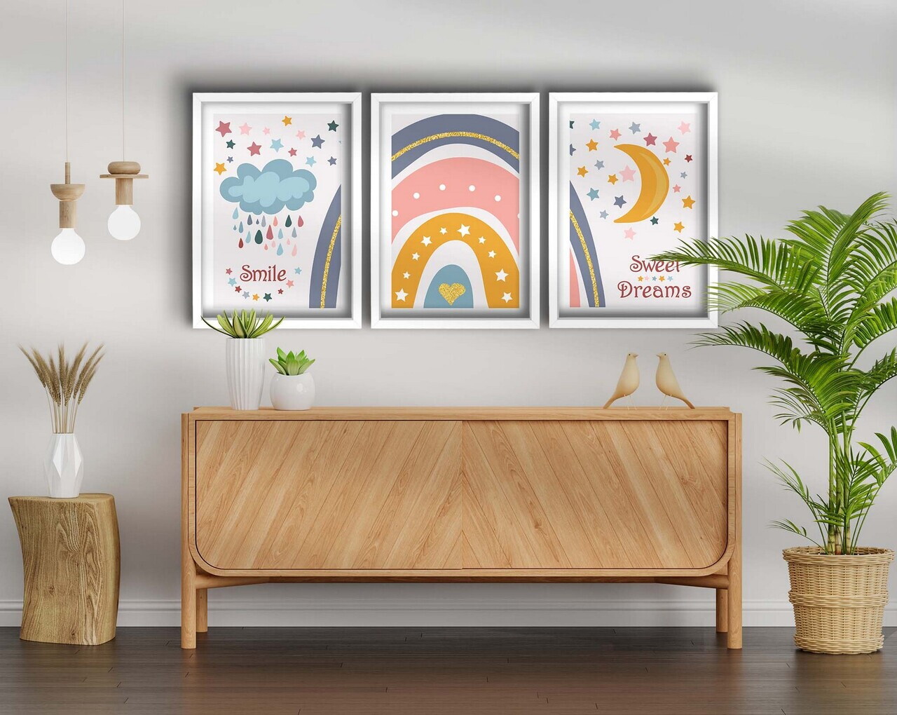 Tablou decorativ, 3p3752softct-013, Lemn, Multicolor — imaginea 2