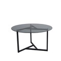 Masuta de cafea Trio Sehpa, Neostill, D75x42 cm, negru/fumuriu