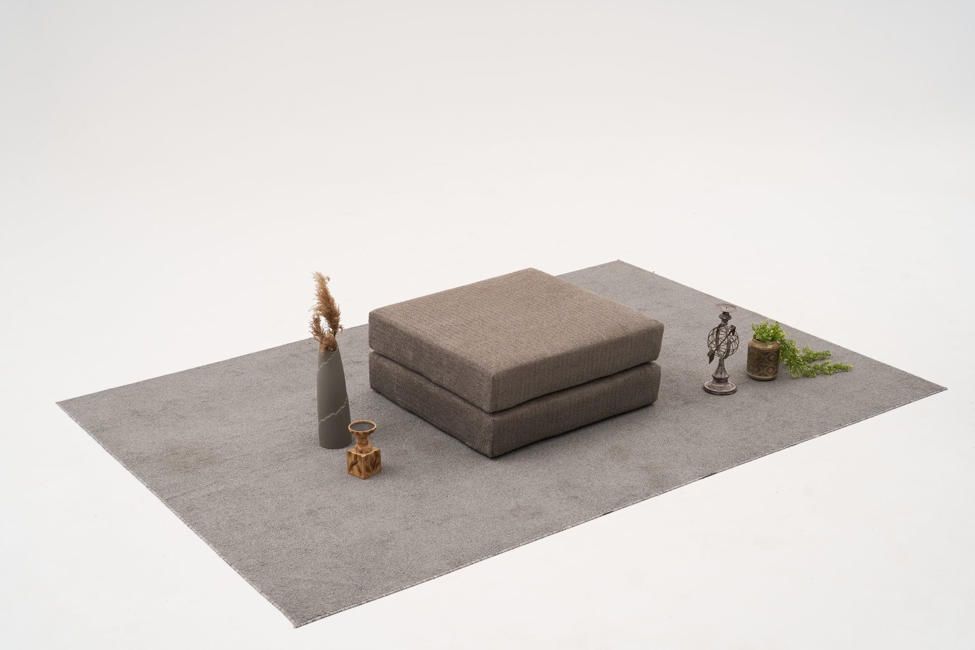 Taburet, Atelier del Sofa, 825BLC5224, Tesatura Chenille, Gri