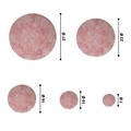 Set 5 decoratiuni de perete, Marble v2, metal, lucrat manual, Ø7 - 27 cm, multicolor