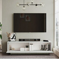 Comoda TV Zoeva, Pakoworld, 140x35.5x38.2 cm, PAL/MDF, gri