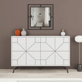 Consola, Decortie, Dune, 123x62.4x35 cm, Alb