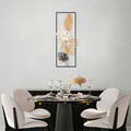 Decoratiune de perete, Palm Leaves, Metal, Dimensiune: 32 x 90 cm, Multicolor