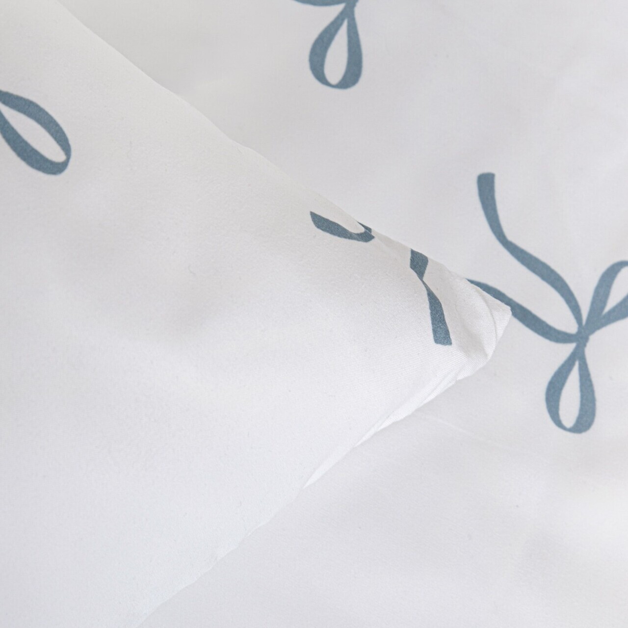 Lenjerie de pat King Size, EC Vivienne, Homla, 200x220 cm, 3 piese, microfibra din poliester, alb/albastru — imaginea 5