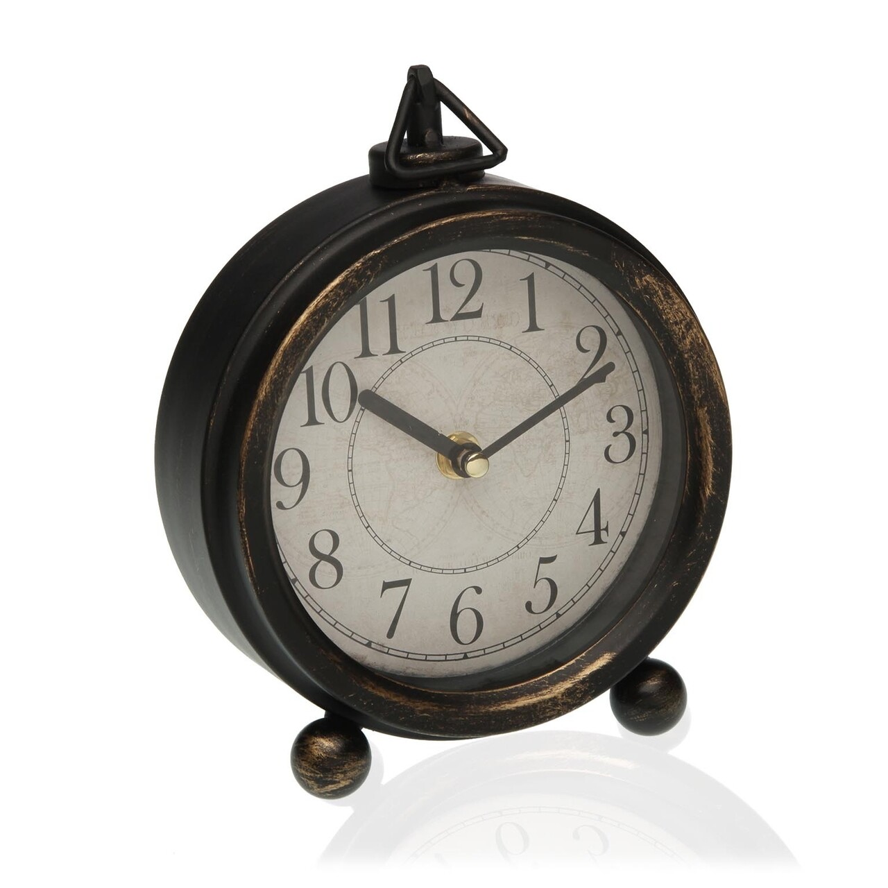 Ceas de masa Courtney, Versa, 19 x 5.5 x 16 cm, metal, negru - Mezoni