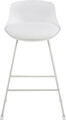 Scaun de bar Tina, Actona, 50x49x84 cm, piele ecologica/otel, alb