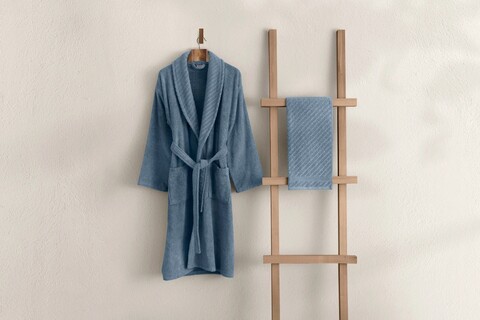 Set halate de baie (2 piese), elliott, 1051a-044-1, bumbac, albastru