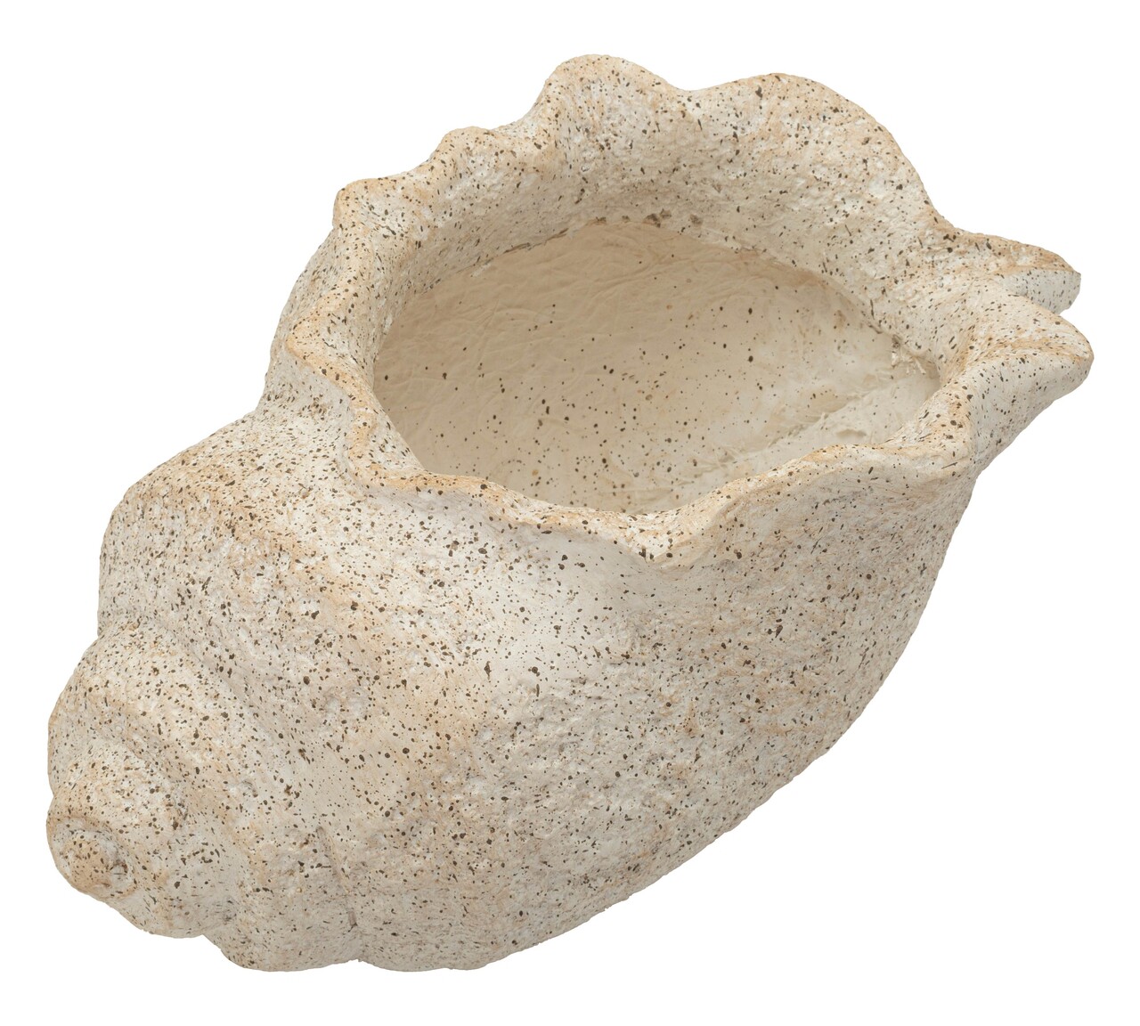 Vaza decorativa, Mauro Ferretti, Shell -B, 35x23x18 cm, oxid de magneziu, bej - imagine 5