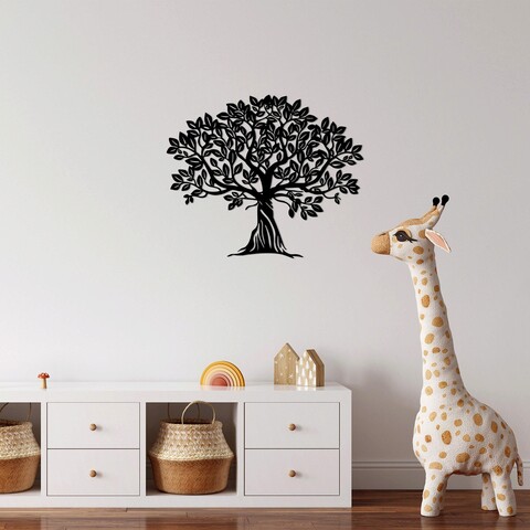 Decoratiune de perete, monumental tree 5, metal, dimensiune: 70 x 58 cm, negru
