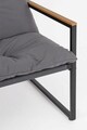 Set mobilier de gradina 4 piese Ilda, Bizzotto, otel/textilena 2x1/sticla temperata, gri