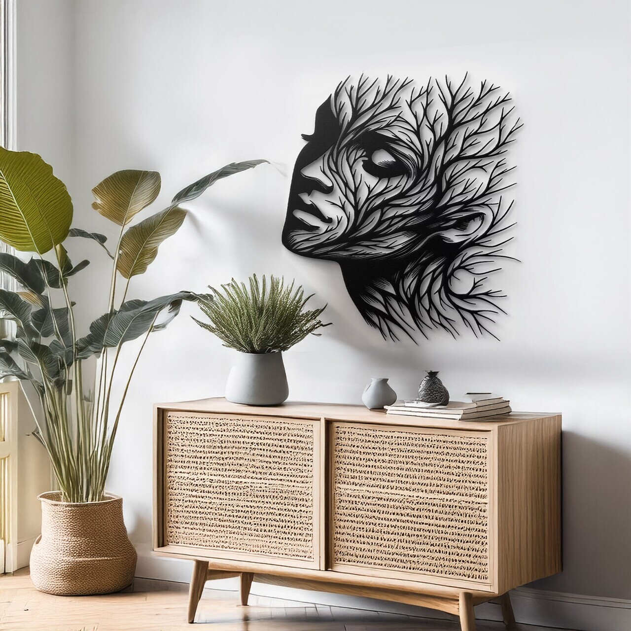 Decoratiune de perete, DCV-1078-MT, Dimensiune: 80 x 80 cm, Negru — imaginea 2