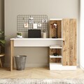 Birou CT2 - AW, Locelso, 152.3x40x120 cm, PAL, natural/alb