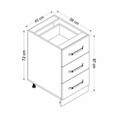 Dulap pentru bucatarie, Hanah Home, Minar, 45x87x58 cm, Alb / Antracit