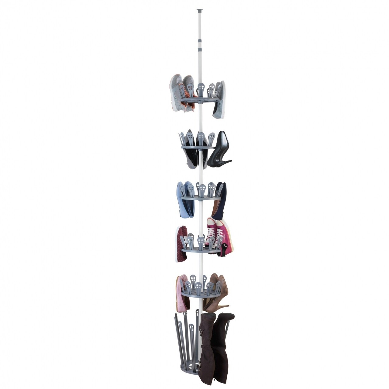 Suport pentru incaltaminte Wenko Achilles, 36 perechi, 100 cm, metal/polipropilena/ABS, gri - 1 | YEO