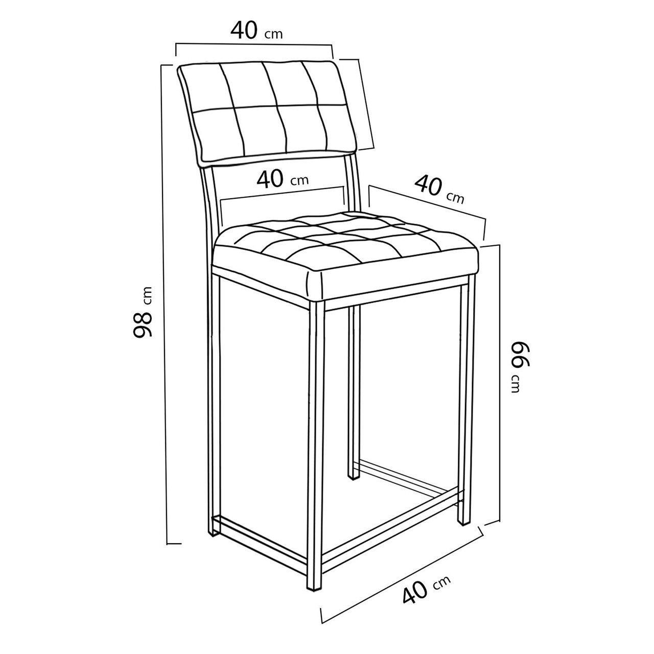 Set masa si 4 scaune de bar, Hanah Home, Retro, Crema/Nuca - imagine 6