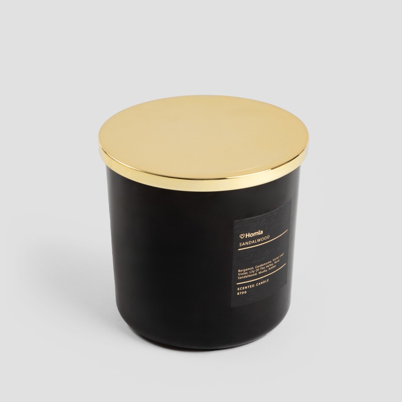 Lumanare parfumata Aura, Homla, 870 gr, ceara, negru - imagine 4