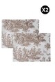 Set de șervețele de masă (2 piese), BST055, Maro/Alb
