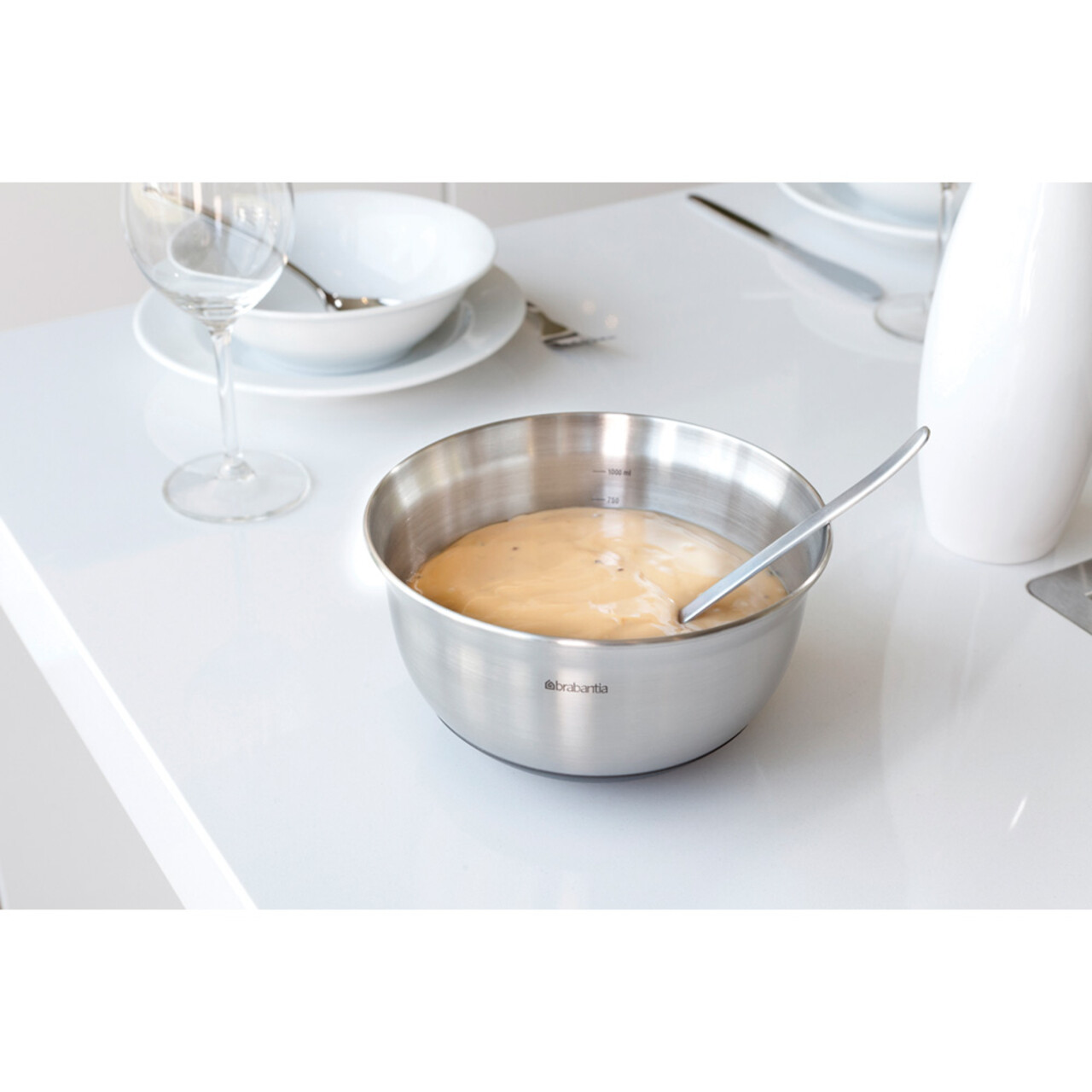 Bol pentru mixat, Brabantia, Matt, 17.4x9.1 cm, 1 L, inox, argintiu mat - 2 | YEO