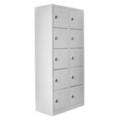 Dulap de depozitare cu incuietoare, Shelvoria, Js1017, 79x170x40 cm, Otel, Gri deschis