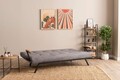 Canapea extensibila cu 3 locuri, Futon, 859FTN2903, Metal , Gri