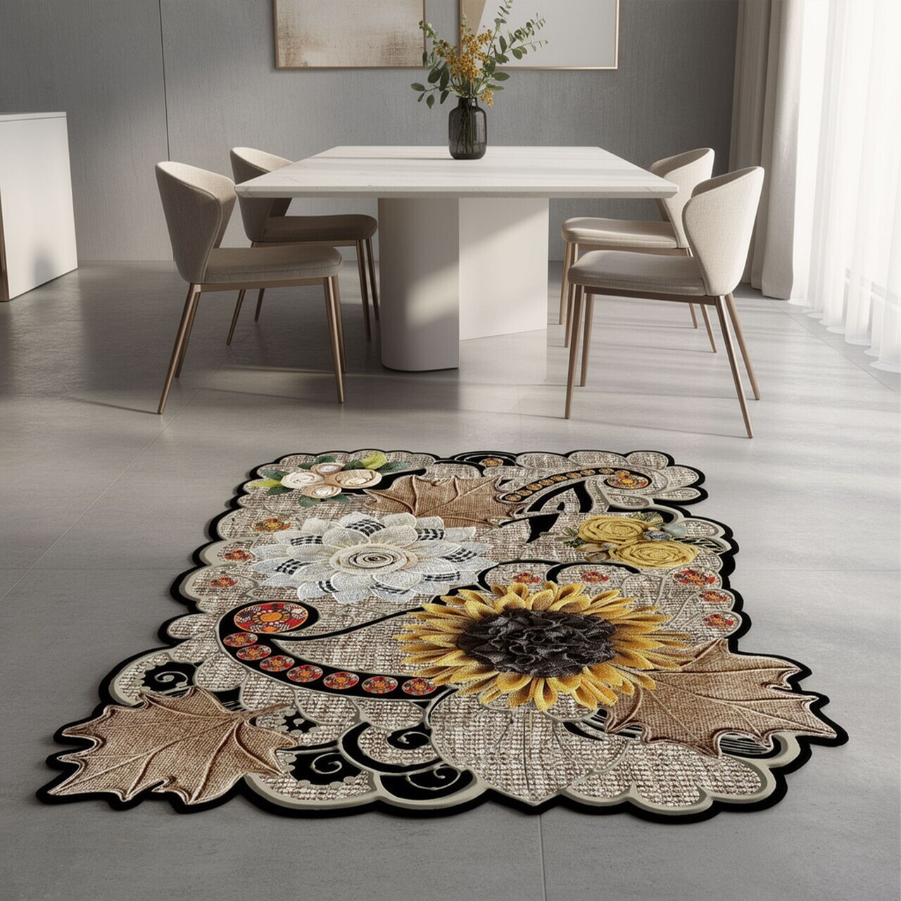 Covor Hmnt974 80x150 cm Poliester Multicolor
