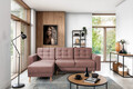 Coltar extensibil reversibil 3 locuri ELTAP, AsgL-59, Asgard, 248x162x93 cm, lemn/poliester, roz inchis