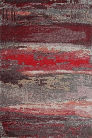 Covor eko rezistent, sm 12 - grey, red xw, 100% acril, 80 x 150 cm