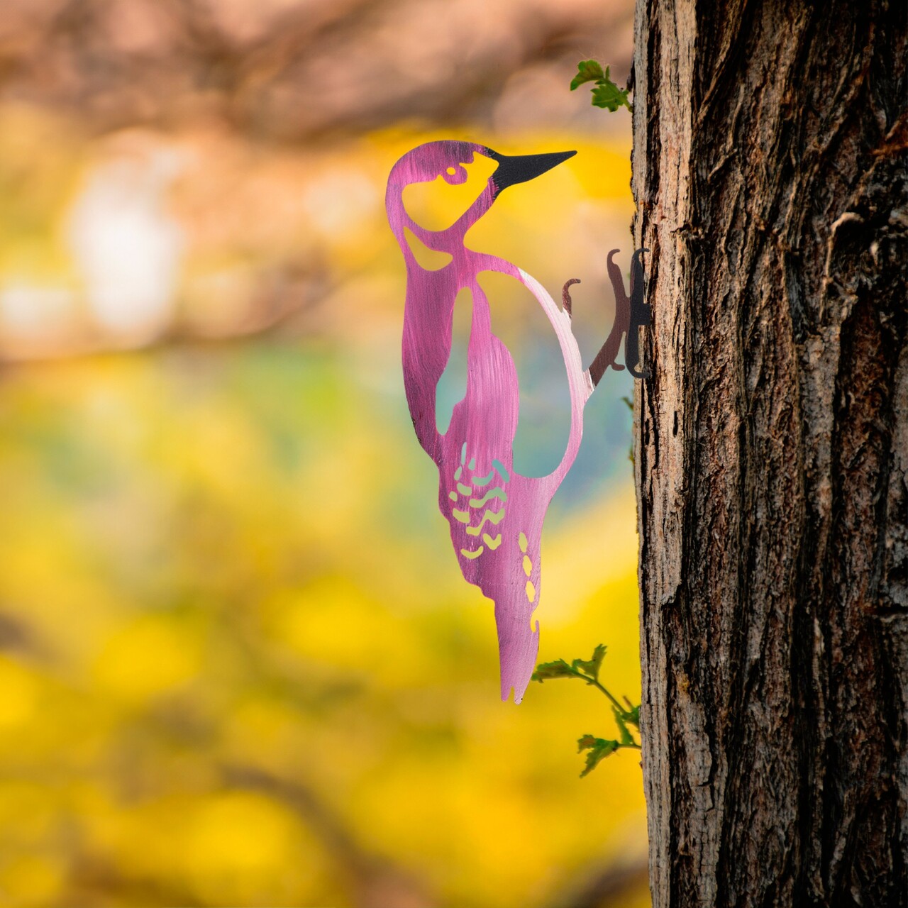 Obiect decorativ de grădină, Bird on the branch 21, 30x18 cm, Multicolor - imagine 2