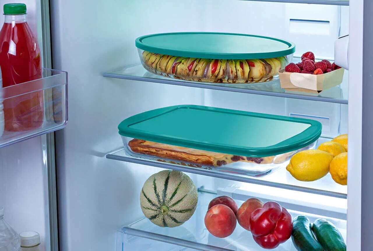 Caserola ovala, cu capac, sticla termorezistenta, 35x24cm/3,1L, "Cook&amp;Store", Blue - Pyrex - view 4