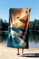 Prosop de plaja, Astacura, Think Like An Egyptian 90, 90x150 cm, 70% poliester/30% poliamida, Multicolor