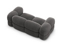 Canapea 3 locuri, Loretto, Cosmopolitan Design, 210x100x68 cm, catifea, gri