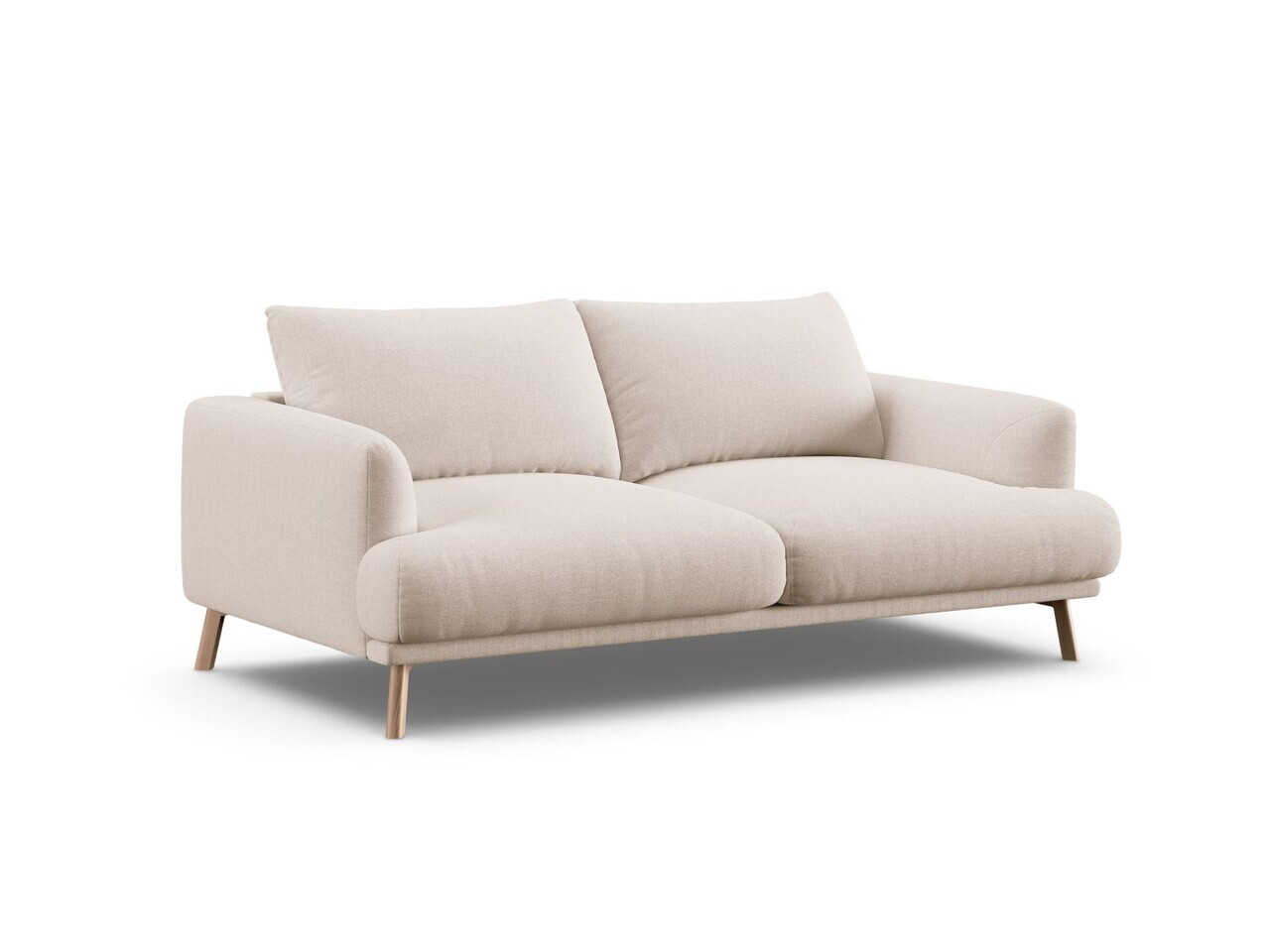 Canapea 2 locuri, Naomi, Micadoni Home, 170x95x75 cm, tesatura structurata, bej — imaginea 5