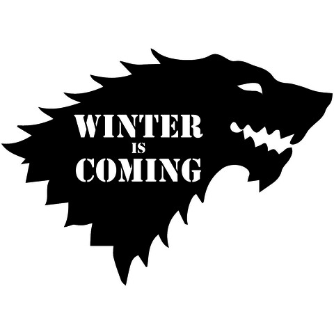 Decoratiune de perete, Winter İs Comming, Tanelorn, 60×43 cm, metal 60x43