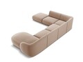 Coltar panoramic stanga 6 locuri, Miley, Micadoni Home, BL, 327x245x74 cm, catifea, cappuccino