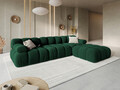 Canapea modulara 3 locuri, Bellis-51, Micadoni Home, 282x94x70 cm, catifea, verde bottle
