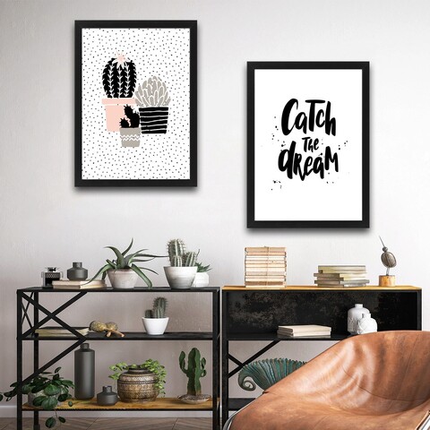 Set 2 tablouri decorative, catch the dream set, pal, hartie, multicolor