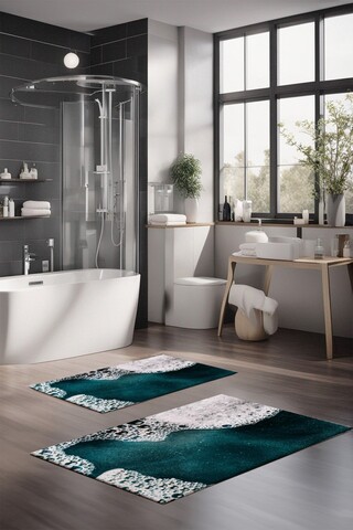 Set covorase de baie, Cartwright, CT-5195, Poliester, Multicolor