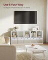 Biblioteca cu 10 compartimente, Scandinavian Style, Vasagle, 65.5x30x161.5 cm, PAL, alb cloud
