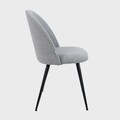 Scaun Ludi, Homla, 53x50x85 cm, metal/poliester, gri deschis