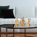 Set de obiecte decorative, Yoga, Poliester, Auriu