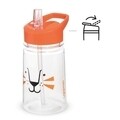 Sticla plastic Zoo Flip & Sip, Aladdin, 430 ml, model tigru