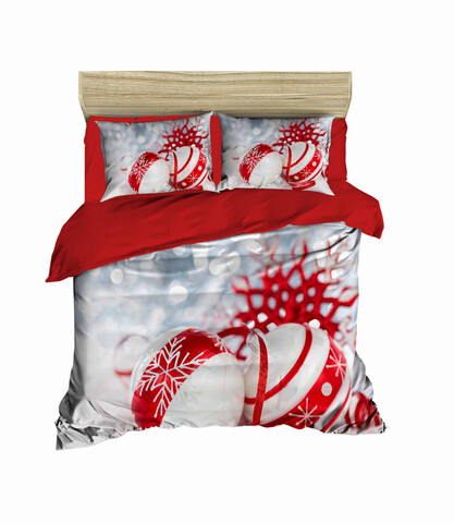 Lenjerie de pat dubla king (fr), 3 piese, 406, pearl home, poliester satinat