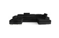 Coltar extensibil dreapta 6 locuri ELTAP, Rod-58, Rodrigo, 345x202x90 cm, lemn/poliester, negru