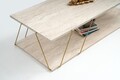 Masuta de cafea, Kalune Design, Labranda, Travertin / Auriu