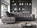 Coltar extensibil stanga 5 locuri ELTAP, LT-04AU, Ferucce, 276x200x93 cm, lemn/poliester, gri