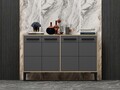 Consola, Odessa, Stria, 120x30x75 cm, PAL, Stejar safir / Antracit