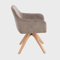 Scaun Pema, Homla, 60x56x82 cm, lemn/catifea din poliester, maro