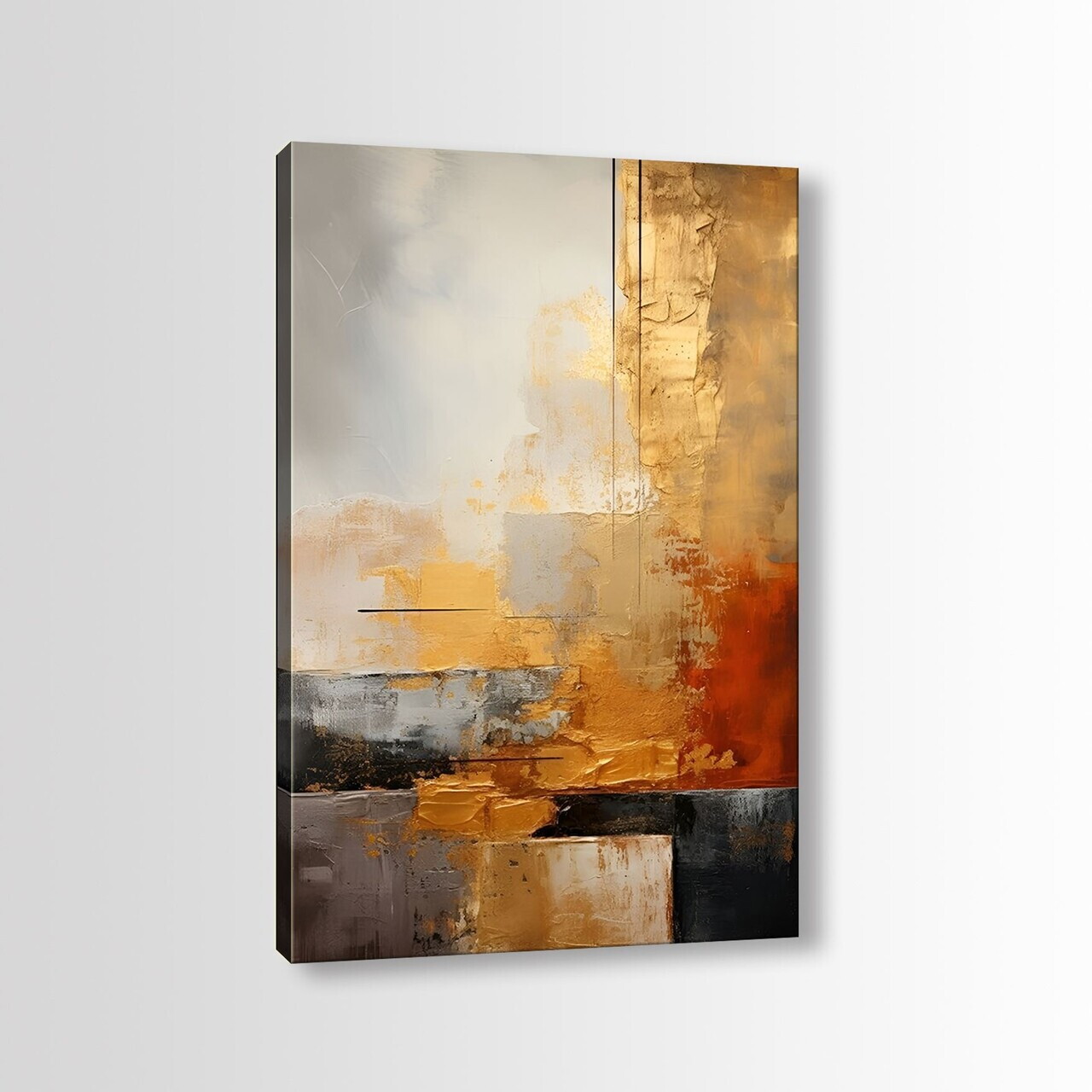 Tablou decorativ, KNV10097, Canvas, Rama din lemn (grosime 3 cm), Multicolor — imaginea 2