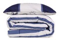 Lenjerie de pat dubla King, 3 piese, 220x240 cm, 100% bumbac ranforce, Beverly Hills Polo Club, BHPC 029, albastru
