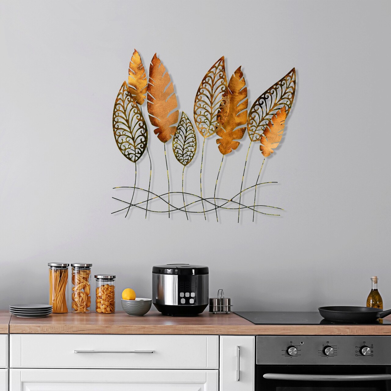 Decoratiune de perete, Kosmer 2, Metal, Dimensiune: 75 x 80 cm, Multicolor - 1 | YEO